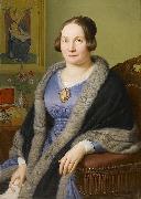 Franz Ittenbach Portrait of Margarete von Soist. Signed and dated oil painting reproduction